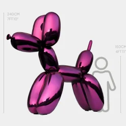 Giant|Floor Standing^Statues & Sculptures Balloon Dog 240cm Purple Metal Garden Sculpture