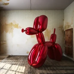 Giant|Floor Standing^Statues & Sculptures Balloon Dog 240cm Red Fibreglass Indoor Sculpture