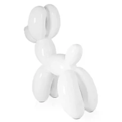 Table Top|Floor Standing^Statues & Sculptures Balloon Dog 46cm White Resin Indoor Sculpture