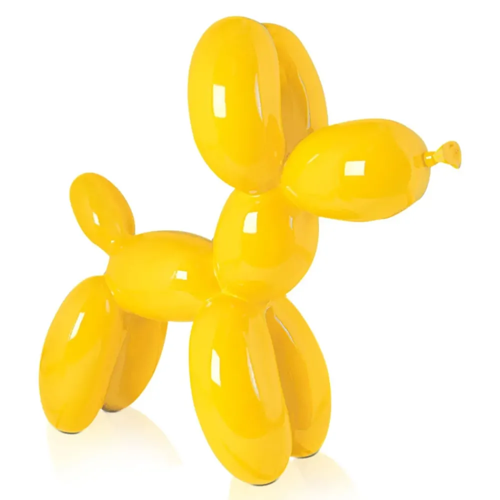 Table Top|Floor Standing^Statues & Sculptures Balloon Dog 46cm Yellow Resin Indoor Sculpture