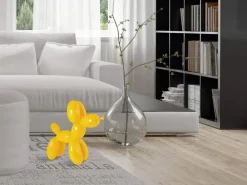 Table Top|Floor Standing^Statues & Sculptures Balloon Dog 46cm Yellow Resin Indoor Sculpture