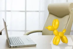 Table Top|Balloon Dogs^Statues & Sculptures Balloon Dog 27cm Yellow Resin Indoor Sculpture
