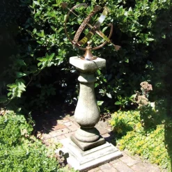 Armillary Sundials^Statues & Sculptures Baluster Large Armillary Stone Garden Sundial
