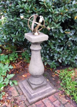 Armillary Sundials^Statues & Sculptures Baluster Medium Armillary Stone Garden Sundial