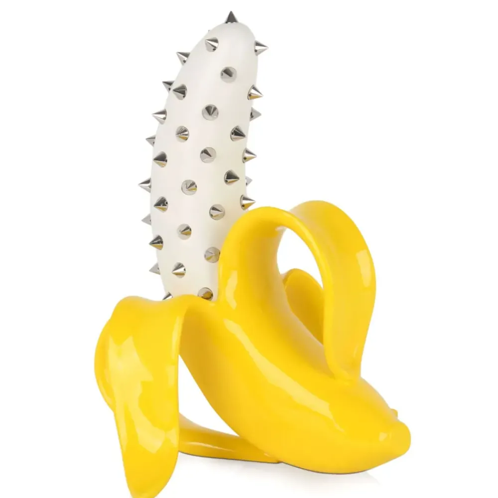 Table Top|Contemporary^Statues & Sculptures Banana Burst 35cm Yellow Stud Resin Indoor Sculpture