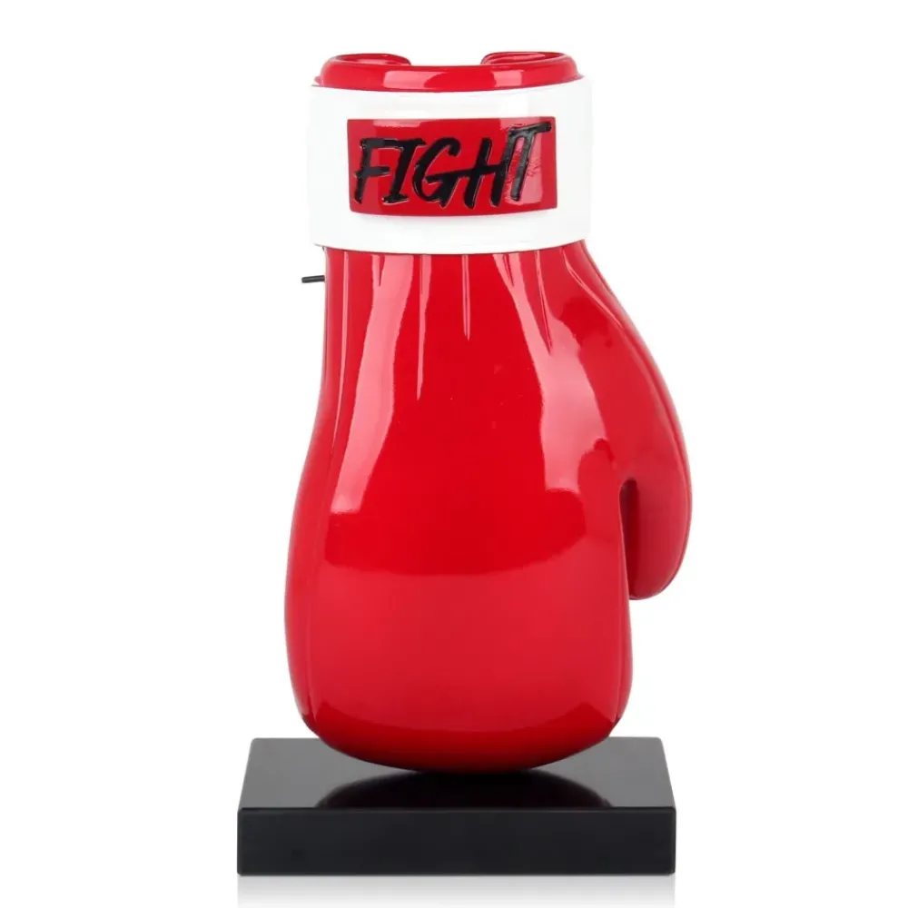 Table Top|Contemporary^Statues & Sculptures Boxing Hero 37cm Red Resin Indoor Sculpture