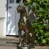 Dogs^Statues & Sculptures Bronson Great Dane Dog Bronze Metal Garden Statue