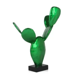 Table Top|Contemporary^Statues & Sculptures Cactus Bloom 41cm Green Resin Indoor Sculpture
