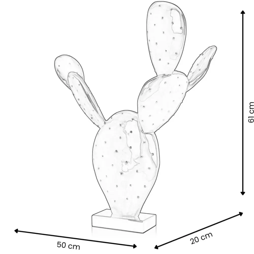 Table Top|Contemporary^Statues & Sculptures Cactus Bloom 61cm Green Resin Indoor Sculpture