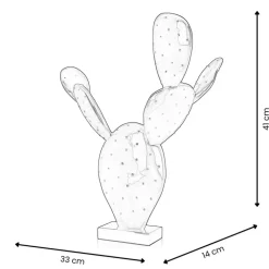 Table Top|Contemporary^Statues & Sculptures Cactus Bloom 41cm Yellow Resin Indoor Sculpture