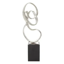 Table Top|Abstract^Statues & Sculptures Celestial Loop 46cm Silver Metal Indoor Sculpture