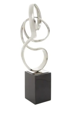 Table Top|Abstract^Statues & Sculptures Celestial Loop 46cm Silver Metal Indoor Sculpture