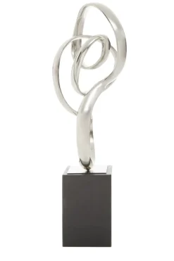 Table Top|Abstract^Statues & Sculptures Celestial Loop 46cm Silver Metal Indoor Sculpture