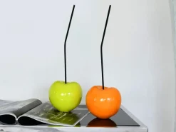Table Top|Contemporary^Statues & Sculptures Cherry Pop 44cm Yellow Resin Indoor Sculpture