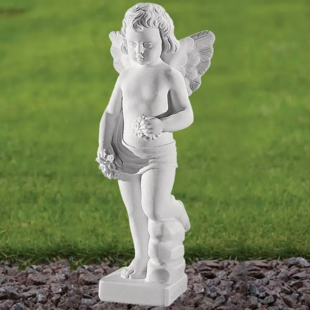 Cherub^Statues & Sculptures Cherub 37cm Marble Resin Garden Statue