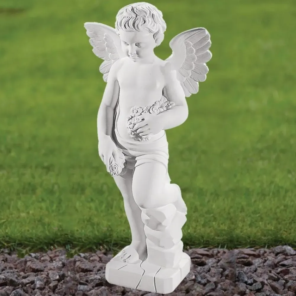 Cherub^Statues & Sculptures Cherub 60cm Marble Resin Garden Statue