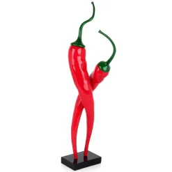 Table Top|Contemporary^Statues & Sculptures Chilli Fusion 59cm Red Resin Indoor Sculpture