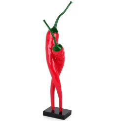 Table Top|Contemporary^Statues & Sculptures Chilli Fusion 59cm Red Resin Indoor Sculpture