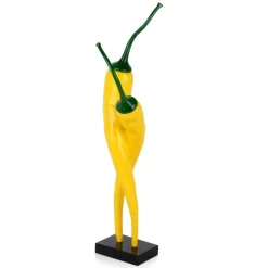 Table Top|Contemporary^Statues & Sculptures Chilli Fusion 59cm Yellow Resin Indoor Sculpture