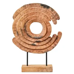 Table Top|Abstract^Statues & Sculptures Circular Dance 48cm Wood Indoor Sculpture