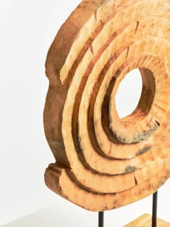 Table Top|Abstract^Statues & Sculptures Circular Dance 48cm Wood Indoor Sculpture