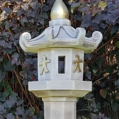 Pagodas^Statues & Sculptures Classic Candle Japanese Pagoda Lantern Stone Garden Ornament
