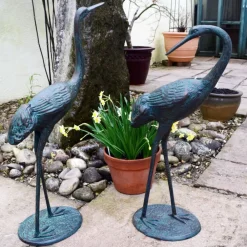 Cranes^Statues & Sculptures Classic Cranes Bronze Metal Garden Ornaments