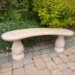 Stone Benches^Statues & Sculptures Classic Polished Rainbow Sandstone Garden Bench