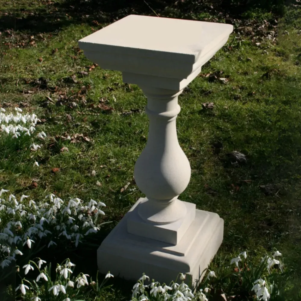 Plinths & Pedestals|Garden Sundials^Statues & Sculptures Classic Square 72cm Stone Sundial Pedestal