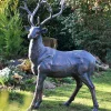Stags & Deers^Statues & Sculptures Classic Stag 143cm Bronze Metal Garden Statue
