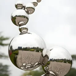 Giant|Floor Standing^Statues & Sculptures Cosmic Bubbles 226cm Gold Metal Garden Sculpture