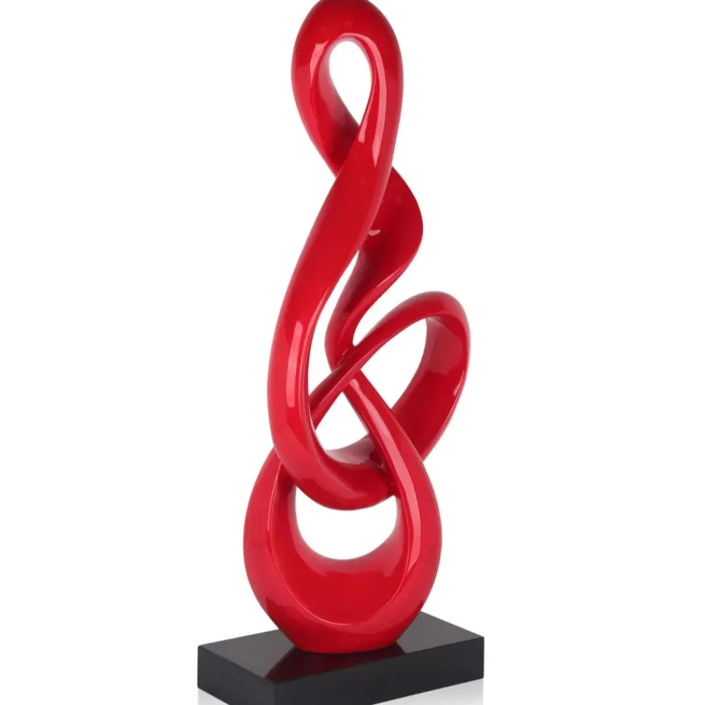 Floor Standing|Abstract^Statues & Sculptures Cosmic Flow 80cm Red Resin Indoor Sculpture