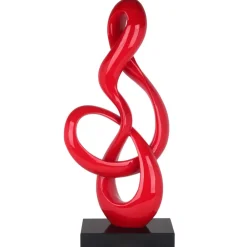 Floor Standing|Abstract^Statues & Sculptures Cosmic Flow 80cm Red Resin Indoor Sculpture