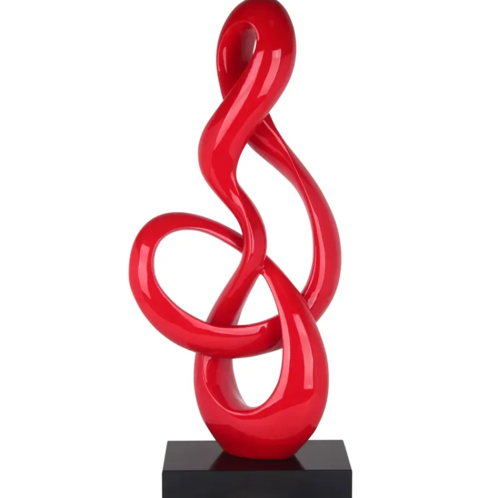 Floor Standing|Abstract^Statues & Sculptures Cosmic Flow 80cm Red Resin Indoor Sculpture