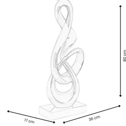 Floor Standing|Abstract^Statues & Sculptures Cosmic Flow 80cm Red Resin Indoor Sculpture
