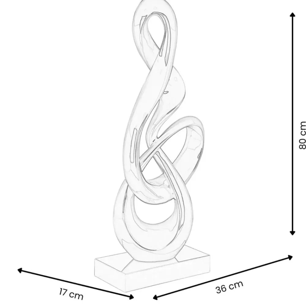 Floor Standing|Abstract^Statues & Sculptures Cosmic Flow 80cm Red Resin Indoor Sculpture