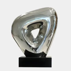 Table Top|Abstract^Statues & Sculptures Cosmic Glow 37cm Silver Metal Indoor Sculpture