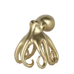 Table Top|Animals^Statues & Sculptures Cosmic Octopus 22cm Gold Resin Indoor Sculpture