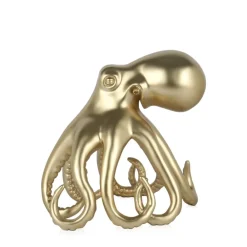 Table Top|Animals^Statues & Sculptures Cosmic Octopus 22cm Gold Resin Indoor Sculpture