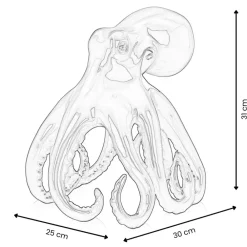 Table Top|Animals^Statues & Sculptures Cosmic Octopus 31cm Red Resin Indoor Sculpture