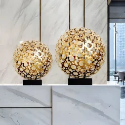 Table Top|Abstract^Statues & Sculptures Cosmic Sphere 48cm Gold Metal Indoor Sculpture