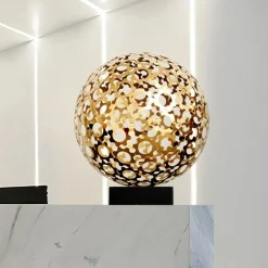Table Top|Abstract^Statues & Sculptures Cosmic Sphere 44cm Gold Metal Indoor Sculpture