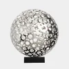 Table Top|Abstract^Statues & Sculptures Cosmic Sphere 48cm Silver Metal Indoor Sculpture