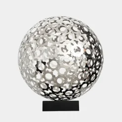 Table Top|Abstract^Statues & Sculptures Cosmic Sphere 48cm Silver Metal Indoor Sculpture