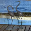 Cranes^Statues & Sculptures Cranes Metal Bronze Garden Ornaments