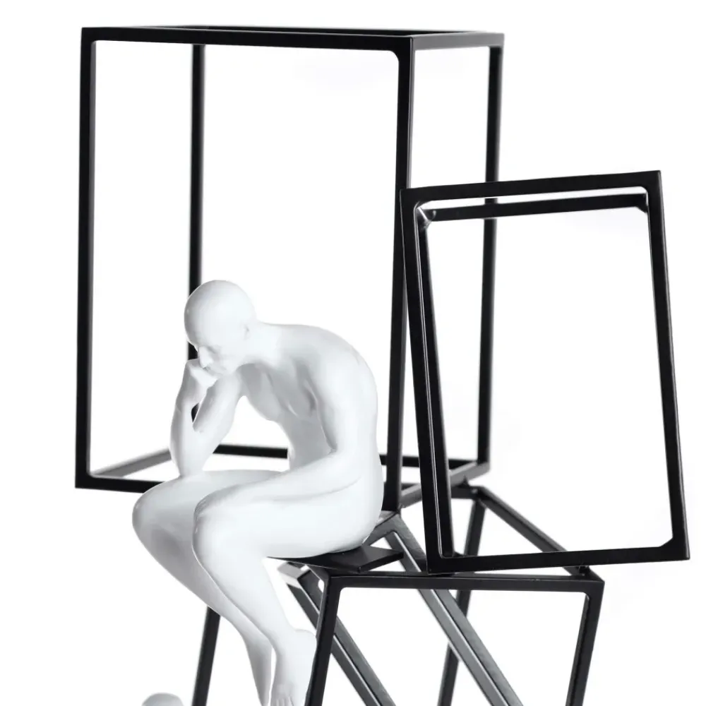Table Top|Contemporary^Statues & Sculptures Creative Thinker 47cm Metal Indoor Sculpture