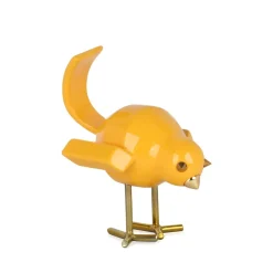 Table Top|Animals^Statues & Sculptures Cubic Bird 22cm Caio Yellow Resin Indoor Sculpture