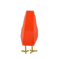 Animals|Contemporary^Statues & Sculptures Cubic Bird 18cm Orange Resin Indoor Sculpture