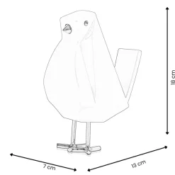 Animals|Contemporary^Statues & Sculptures Cubic Bird 18cm Orange Resin Indoor Sculpture