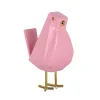 Table Top|Animals^Statues & Sculptures Cubic Bird 30cm Pink Resin Indoor Sculpture